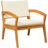 Image de vidaXL Chaise de jardin avec coussins (lot de 2) en bois massif d'acacia huilé naturel