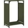 Image de vidaXL Étagère à bois de chauffage vert olive 44x28x65 cm Acier laminé à froid