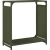 Image de vidaXL Étagère à bois de chauffage vert olive 60x28x65 cm Acier laminé à froid