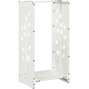 Image de vidaXL Étagère à bois de chauffage Blanc 40x30x80 cm Acier laminé à froid