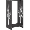 Image de vidaXL Étagère à bois de chauffage Noir 40x30x80 cm Acier laminé à froid