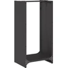Image de vidaXL Étagère à bois de chauffage Noir 40x30x80 cm Acier laminé à froid