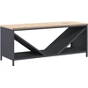 Image de vidaXL Étagère à bois de chauffage avec plateau en bois Anthracite 100,5x35,5x40 cm