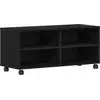 Image de Meuble TV vidaXL noir 90 x 35 x 40,5 cm en aggloméré