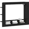 Image de vidaXL Armoire TV noir imitation chêne 152 x 22 x 113 cm Bois composite