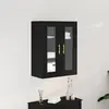 Image de vidaXL Armoire murale Noir aspect chêne 69,5 x 34 x 90 cm