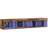 Image de vidaXL Ensemble d'armoires TV 2 pcs Vieux bois 80 x 30 x 30 cm Bois composite