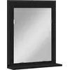 Image de vidaXL Miroir avec étagère noir imitation chêne 50 x 12 x 60 cm