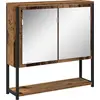 Image de Armoire de toilette avec étagère vidaXL, aspect bois vieilli, 60 x 16 x 60 cm, aggloméré
