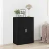 Image de vidaXL Sideboard noir imitation chêne 60 x 31 x 84 cm Matériau dérivé du bois