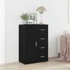 Image de vidaXL Sideboard noir imitation chêne 60 x 31 x 84 cm Matériau dérivé du bois
