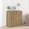 Image de vidaXL Buffet Artisan en chêne 79 x 38 x 80 cm Matériau dérivé du bois