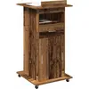 Image de vidaXL Podium avec tiroirs vieux bois 55 x 55 x 107 cm Bois composite