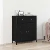 Image de vidaXL Sideboard noir imitation chêne 70 x 30 x 80 cm Bois composite