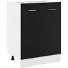 Image de vidaXL Armoire basse en chêne noir 60x46x81,5 cm Bois composite