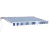 Image de vidaXL Cadre de store bleu et blanc 250 x 200 cm