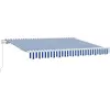 Image de vidaXL Store rétractable bleu 250 x 200 cm Tissu