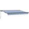 Image de vidaXL Store rétractable bleu 250 x 200 cm Tissu