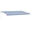 Image de vidaXL Store rétractable bleu 400 x 200 cm Tissu