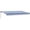 Image de vidaXL Store rétractable bleu 400 x 200 cm Tissu