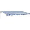 Image de vidaXL, store enroulable bleu, 400 x 200 cm, tissu