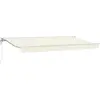 Image de vidaXL Armature d'auvent Crème 400 x 200 cm Polyester avec revêtement PU