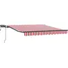 Image de vidaXL Store extensible rouge et blanc 300 x 250 cm