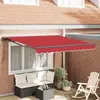 Image de vidaXL Armature d'auvent rouge 300 x 250 cm en polyester avec revêtement en PU