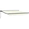 Image de vidaXL Armature d'auvent Crème 350 x 250 cm Polyester avec revêtement PU