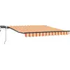 Image de vidaXL Store rétractable jaune et orange 350 x 250 cm Tissu
