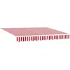 Image de vidaXL Store rétractable rouge et blanc 350 x 250 cm Tissu