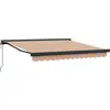 Image de vidaXL Store à rallonge multicolore 350 x 250 cm en tissu et métal