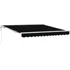 Image de vidaXL Store électrique rétractable noir 350 x 250 cm