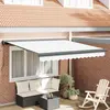 Image de vidaXL Store rétractable Blanc 350 x 250 cm Tissu et métal