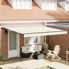 Image de vidaXL Armature de store crème 400 x 300 cm en polyester avec revêtement PU