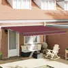 Image de vidaXL Cadre d'auvent rouge bordeaux 400 x 300 cm