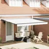 Image de vidaXL Cadre d'auvent blanc 400 x 300 cm en polyester avec revêtement PU