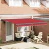 Image de vidaXL Store rouge 400 x 300 x 165 cm Polyester et aluminium