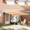 Image de vidaXL Store rétractable jaune et orange 400 x 350 cm Tissu