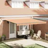 Image de vidaXL, store enroulable jaune et orange, 450 x 300 cm, polyester