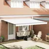 Image de vidaXL Armature d'auvent blanche 450 x 300 cm en polyester avec revêtement PU