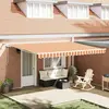 Image de vidaXL, store enroulable jaune et orange, 450 x 350 cm, polyester