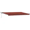 Image de vidaXL, store enroulable orange et marron, 500 x 300 cm, polyester