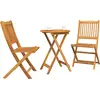 Image de vidaXL Ensemble bistrot de jardin 3 pièces Marron Bois massif d'acacia