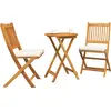Image de vidaXL Ensemble bistrot de jardin 3 pièces Marron Bois massif d'acacia