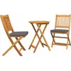 Image de vidaXL Ensemble bistrot de jardin 3 pièces Marron Bois massif d'acacia
