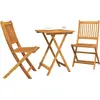 Image de vidaXL Ensemble bistrot de jardin 3 pièces Marron Bois massif d'acacia