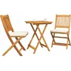 Image de vidaXL Ensemble bistrot de jardin 3 pièces Marron Bois massif d'acacia