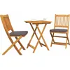 Image de vidaXL Ensemble bistrot de jardin 3 pièces Marron Bois massif d'acacia