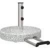 Image de Pied de parasol vidaXL gris, Ø 45 x 37,5 cm, aspect granit